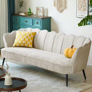 意式轻奢小户型复古布艺沙发家用客厅美容院休闲灯芯绒双三人沙发