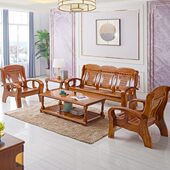 实木沙发全实木中式 沙发经济型小户型农村木沙发客厅家具木制沙发