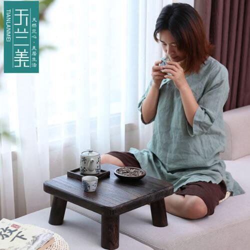 日式实木矮几 炕桌榻榻米桌 窗台飘窗桌 中式炕几方桌小茶几地桌