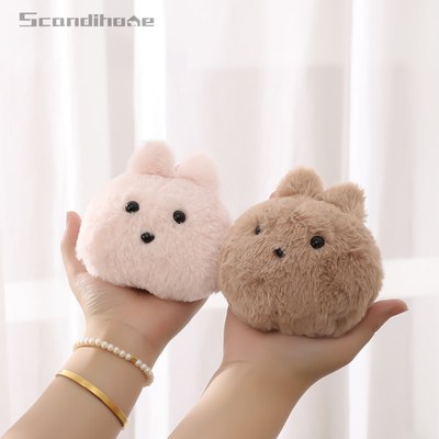 可爱奶茶杯杯套手提咖啡柠檬茶杯托创意新款背包挂件毛绒兔子玩偶