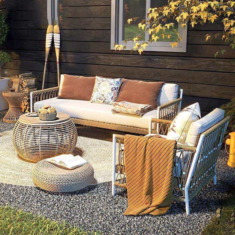 现代户外沙发庭院阳台露台藤编沙发岩板茶几组合北欧防水户外家具,模玩/动漫/周边/娃圈三坑/桌游,模型制作工具/辅料耗材,淘宝优惠券,粉丝福利购,淘宝优惠卷