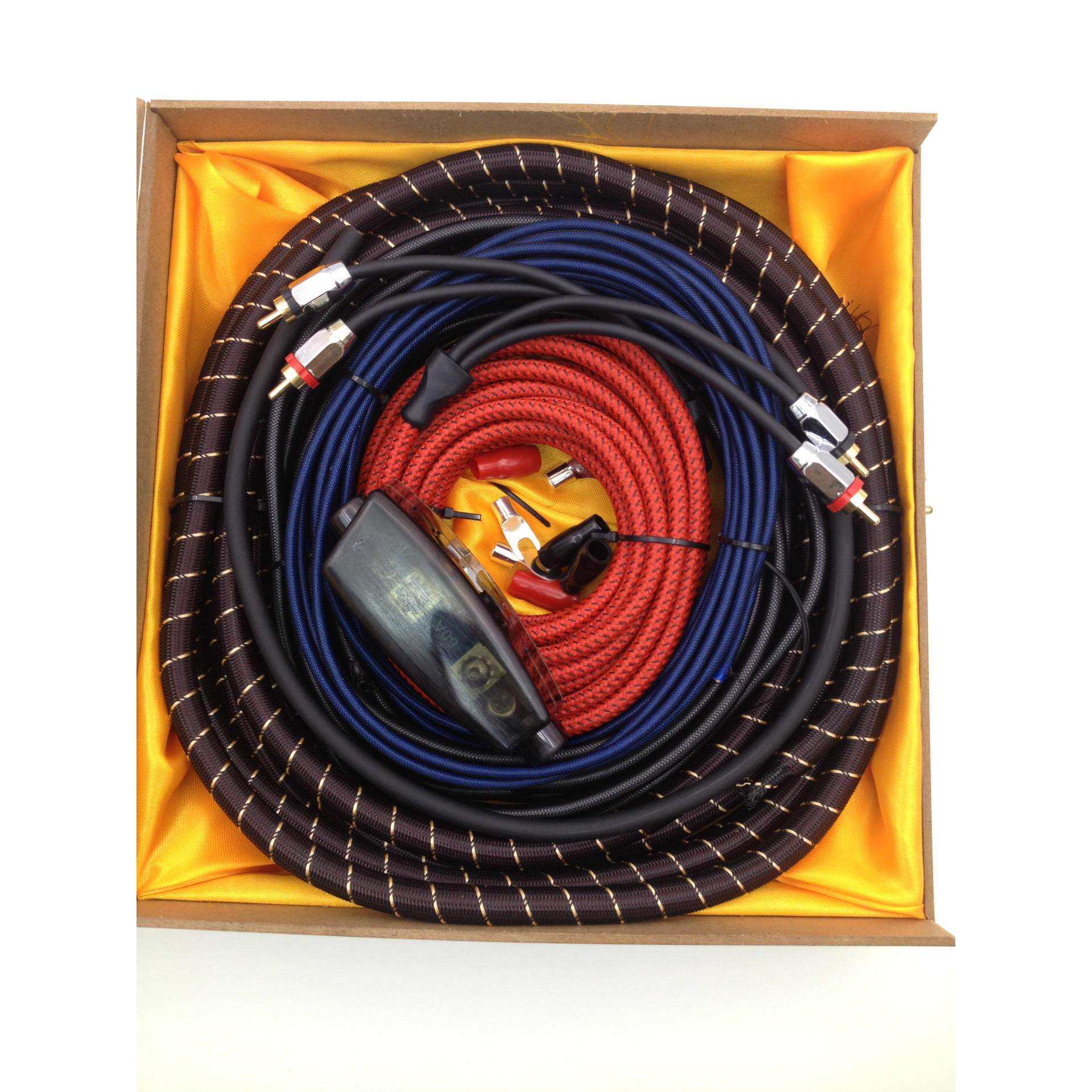 4GA纯铜汽车音响功放套线低音炮套线改装音响电源线喇叭线音频线