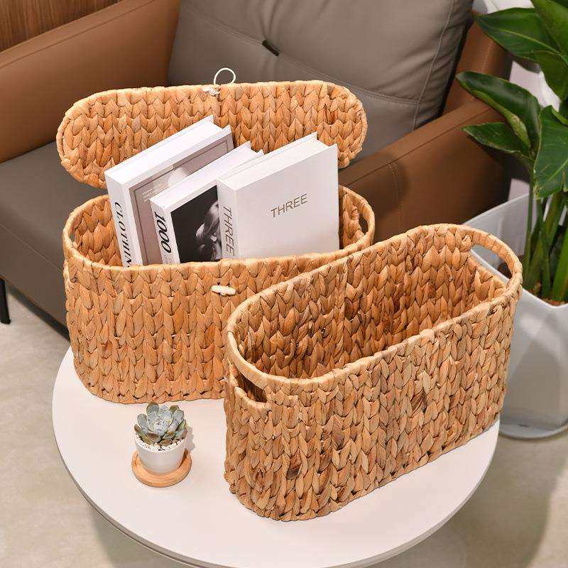 手提带盖防尘收纳筐水葫芦编织收纳盒家用卷纸卫生杂物储存篮,模玩/动漫/周边/娃圈三坑/桌游,模型制作工具/辅料耗材,淘宝优惠券,粉丝福利购,淘宝优惠卷