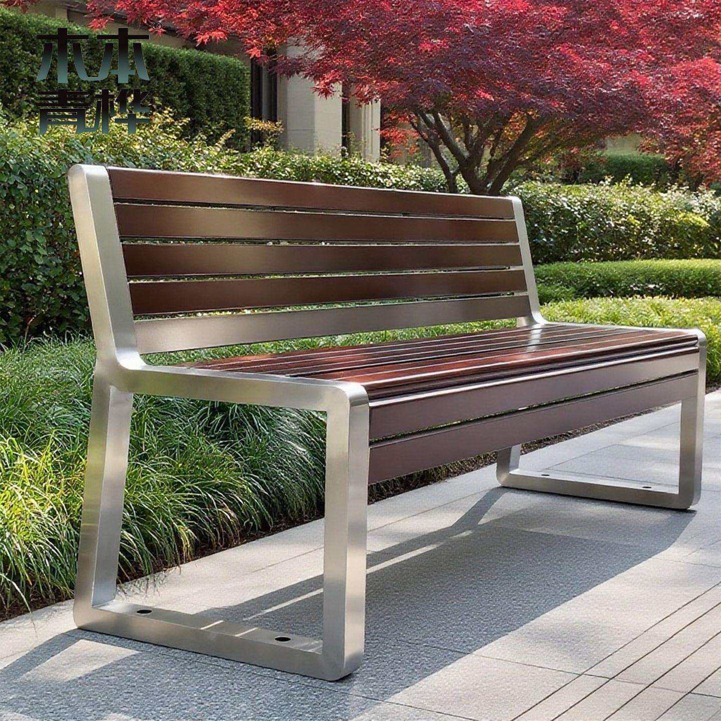 公园户外长椅不锈钢椅子广场小区室外长条凳防腐塑木商场休息长椅,模玩/动漫/周边/娃圈三坑/桌游,模型制作工具/辅料耗材,淘宝优惠券,粉丝福利购,淘宝优惠卷