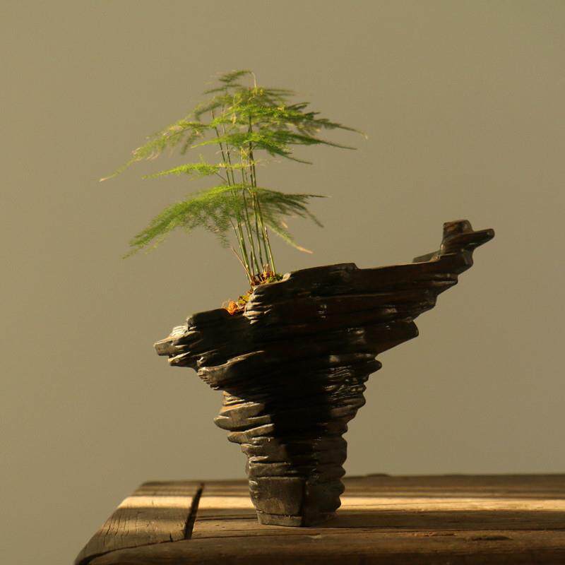 紫砂花盆菖蒲盆微型文竹桌面微景观苔藓异形盆景盆