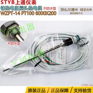 线长6米 STYB上通WZPT PT100 铂热电阻 探头长20厘米