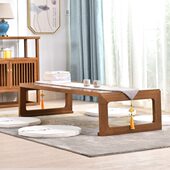 红木家具鸡翅木榻榻米桌新中式 茶几飘窗桌矮桌茶道桌炕几炕桌简约