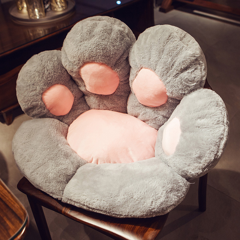 坐垫办公室久h坐靠背靠垫腰靠一体冬季椅子垫子学生宿舍毛绒座椅