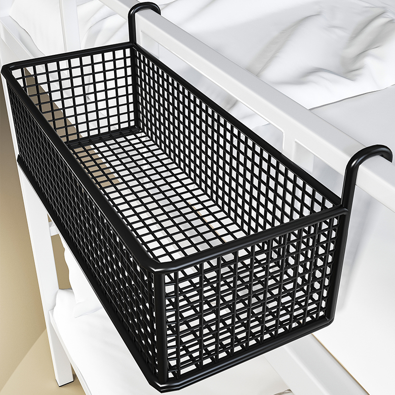 牀头置物架上铺挂篮m宿舍牀边收纳神器牀上挂式收纳篮挂架悬挂架