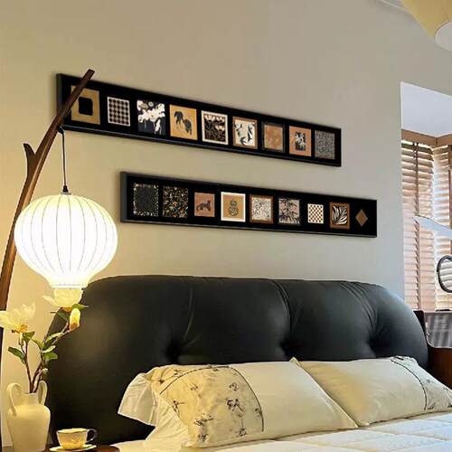 百联法式复古中古南洋风极窄长条客厅装饰画卧室挂画床头主卧房间