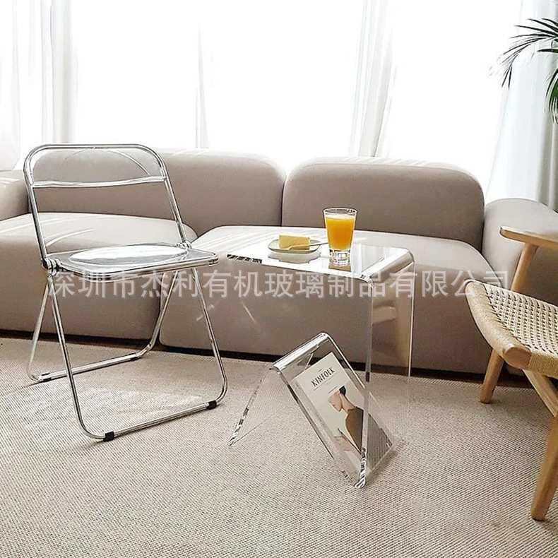 亚克力现代茶几透明飘窗休闲咖啡欧式正简约家用茶桌边几角炕茶几