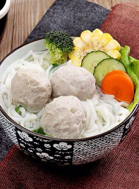 客满裕梅州手工猪肉丸子火锅食材新鲜猪肉手工制作丸子鲜嫩保鲜丸