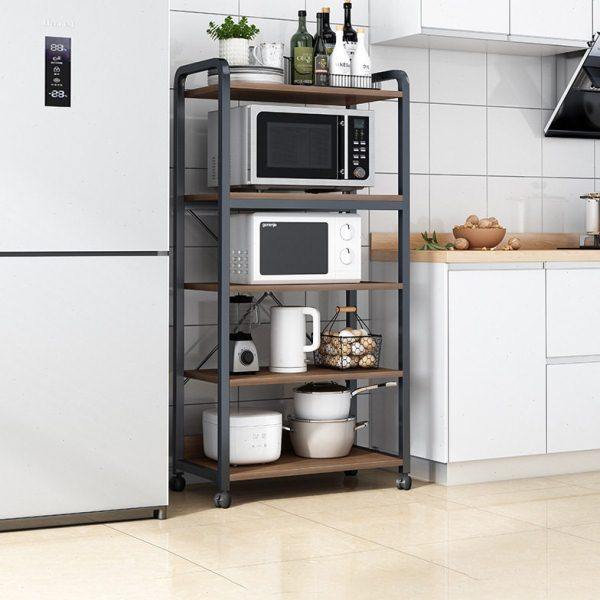 厨房置物架滚轮落地多层杂物架家用货架烤箱微波炉整理收纳储物架,厨房/烹饪用具,微波炉置物架,淘宝优惠券,粉丝福利购,淘宝优惠卷