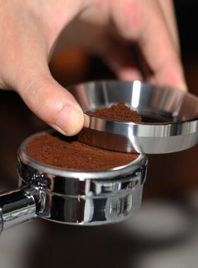 咖啡接粉环304不锈钢515358mm外卡款咖啡机手柄防飞粉圈布粉器