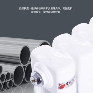 暖气片家用水暖散热片钢制散热器集中供暖圆头6030钢二柱工程QFGZ