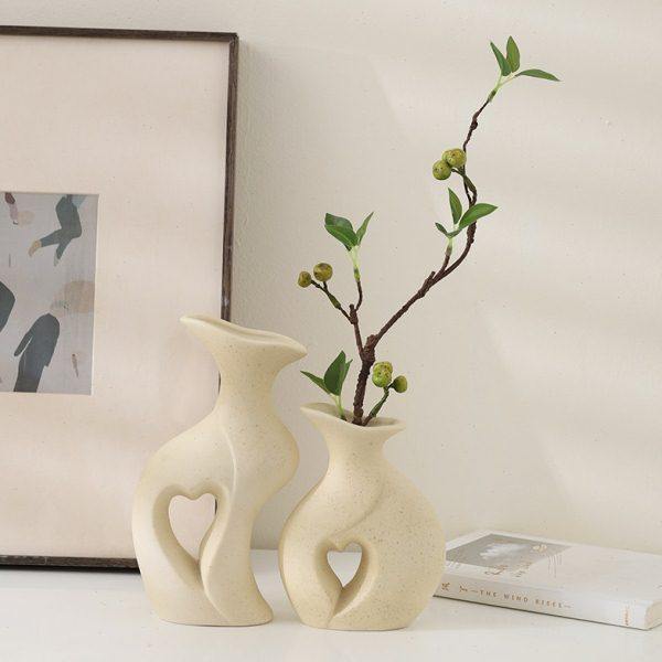 结婚花瓶摆件一对创意陶瓷花器艺术感客厅插花电视柜家居软装饰品,家居饰品,花瓶,淘宝优惠券,粉丝福利购,淘宝优惠卷