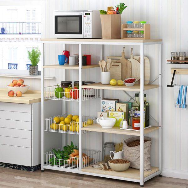 厨房菜篮子置物架落地多层家用蔬菜储物架烤箱微波炉锅具收纳架子,厨房/烹饪用具,微波炉置物架,淘宝优惠券,粉丝福利购,淘宝优惠卷