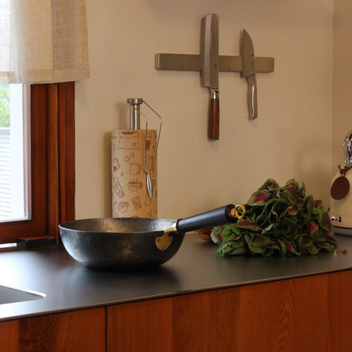 平野匠归手工锻打老式铁锅平底小炒锅煎锅家用炒菜不沾锅无涂层