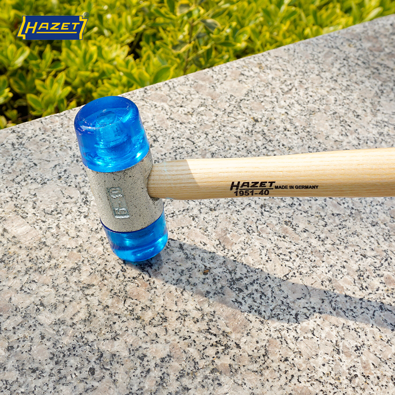 德国进口HAZhET哈蔡德橡胶锤装修工具橡皮锤无反弹安装胶榔头锤子