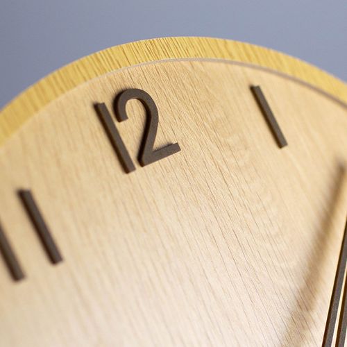 12寸挂表漳州钟表挂钟客厅表挂墙原木风静音石英钟壁挂式掛鐘壁钟