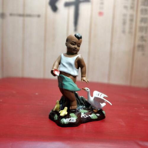 陶瓷工艺品简约生日礼物摆件童趣饰品人物艺术家居摆设手工礼品