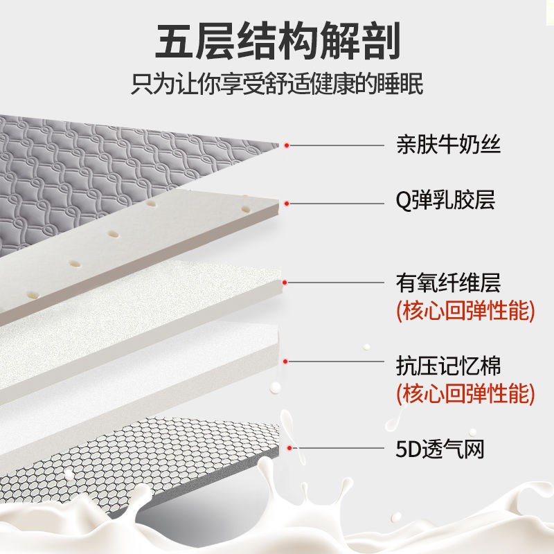 加厚乳胶床垫家用软垫子1.8米m海绵床垫单人学生宿舍床垫铺底床褥