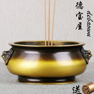 铜香炉纯铜供佛仿古大明宣德炉 线香炉 供奉 家用 摆件 焚香炉