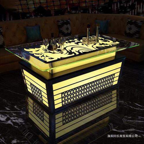 歌厅发光茶几加重金属会所酒吧桌创意端欧式不锈钢