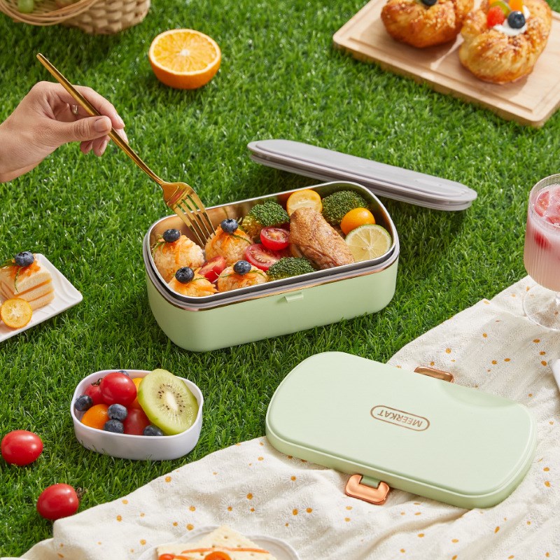 电热饭盒免注水恒温加热饭盒插电保温餐盒便携车载自热便当盒