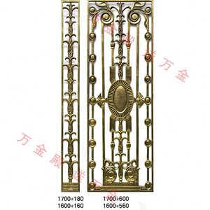 家装建材铝艺装饰品工程配件浇铸圆满子母铝门花零件材料厂家热卖