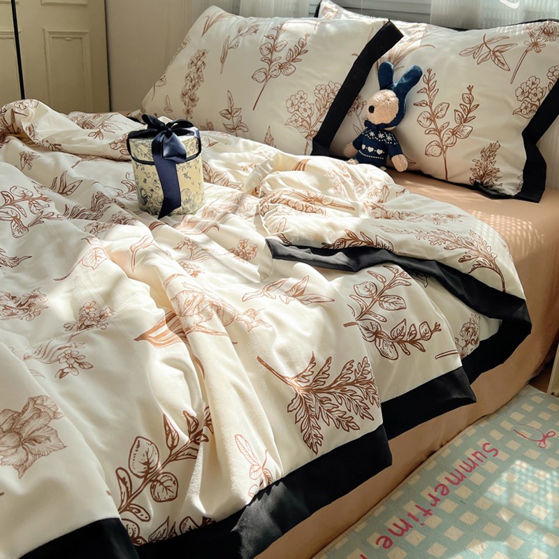 A类夏被法式g赫本风夏凉被四件套空调被薄款夏季被子单双人可机洗