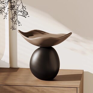 中古风石来运转摆件m玄关柜钥匙桌面收纳创意高级感装饰品乔迁礼