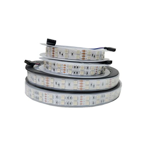 RGB2带12v/24高rgb灯条变色双排v亮1灯0珠七彩渐变呼吸爆闪装饰