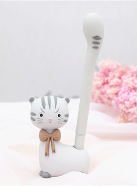 礼小特学生礼品萌萌宠猫咪笔插圆珠笔办公桌面摆件男女朋友奇新物