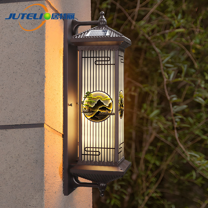 户外太阳能壁灯防水大门两侧柱灯别D墅庭院灯阳台露台过道外墙壁