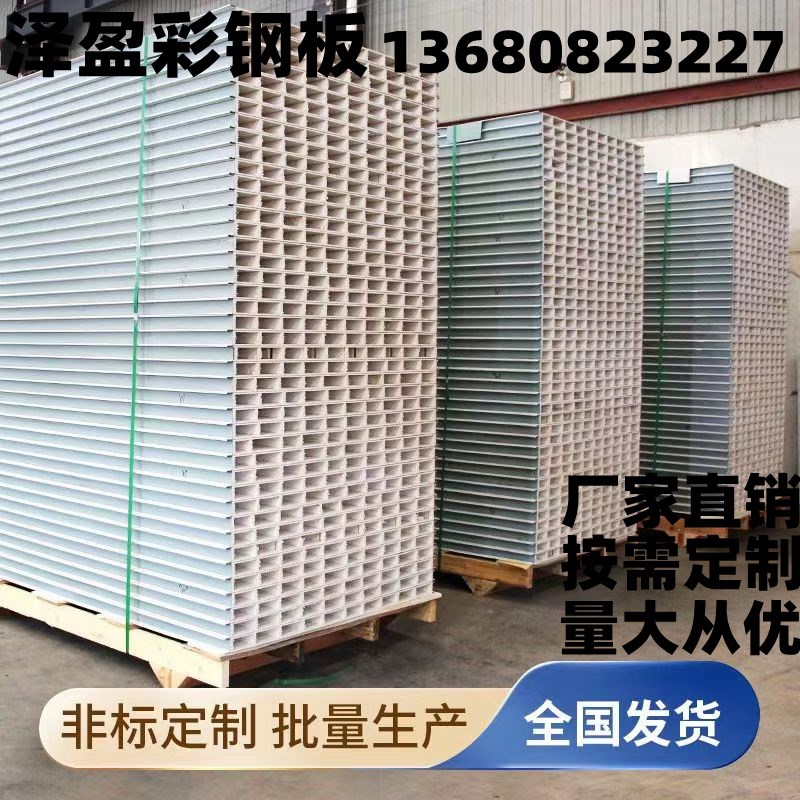 惠州彩钢板复合j玻镁板隔墙吊顶净化车间隔墙吊顶洁净室内白色中