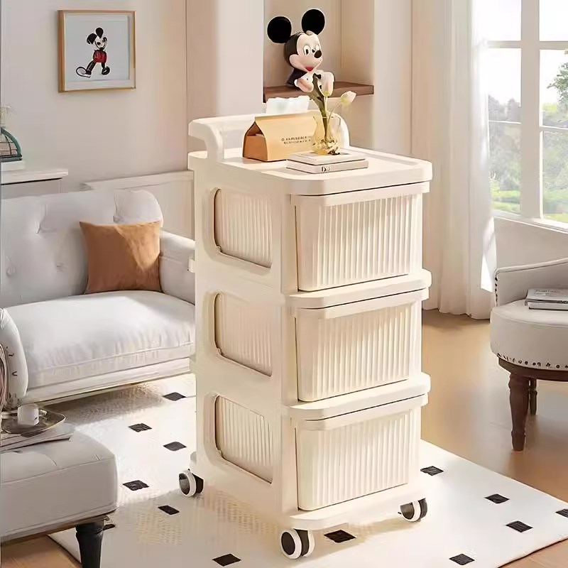 移动小推车家用置物架多层落地客厅可移动收O纳多功能抽屉式收纳