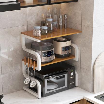 厨房置物架微波炉架子桌面多层收纳支架烤箱电饭煲家用储物架用品
