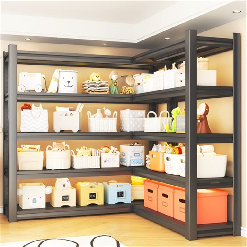 转角L型家用货架置物架多层仓库阳台储物架杂物间钢Y制储物收纳架