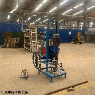 轮式电动伸缩打井机100米便携式钻井机打井设备民用小型钻机