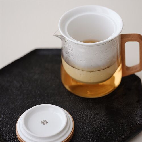 闻说晴白煮茶套装 电陶炉煮茶高家璃耐壶温玻用泡茶壶小型煮茶器