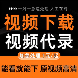 网页视频下载录屏直播会议视频录像制作代录制屏幕网页代提取MP4