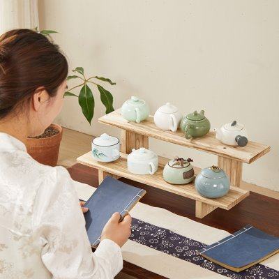 实木博古架中式茶壶紫砂壶架子小摆件桌面展示架子茶具茶杯置物架,住宅家具,多宝格/博古架,淘宝优惠券,粉丝福利购,淘宝优惠卷