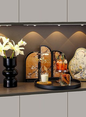 中古风入户玄关布置摆件高级u感创意走煤油灯香薰家居好物布置装