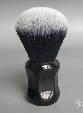 帝诗哎莎六棱黑白人造丝剃须刷 刮胡刷 剃须皂打泡刷