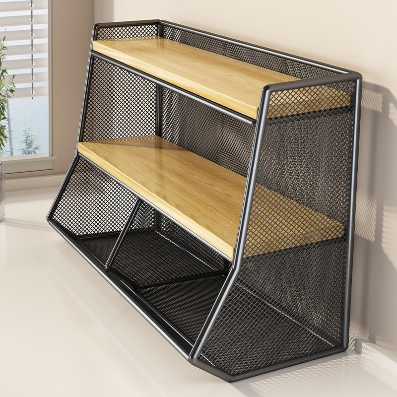 飘窗书架桌面置物架窗台收u纳柜子储物柜放阳台的小书柜多层分层