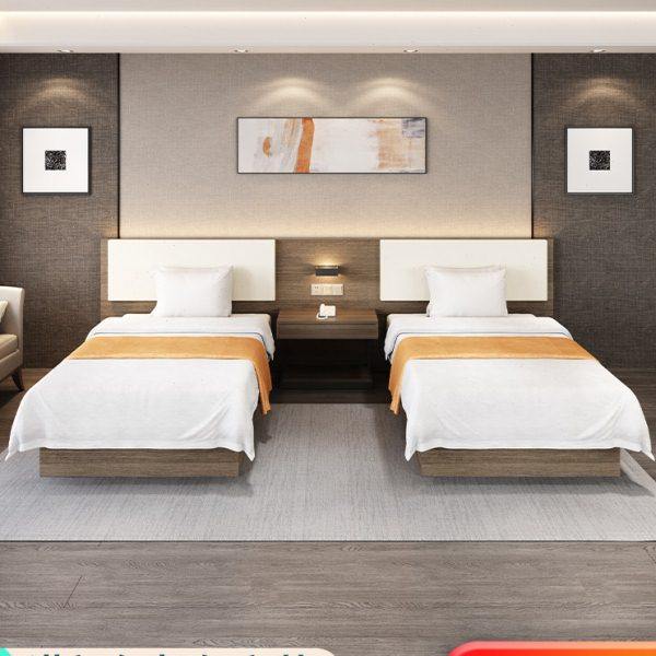 宾馆床酒店家具标间全套定制床头单双人民宿快捷客房旅馆客房专用