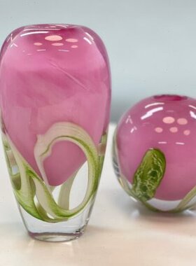 桌面小花瓶粉色系列矮款球型高：13单个价格