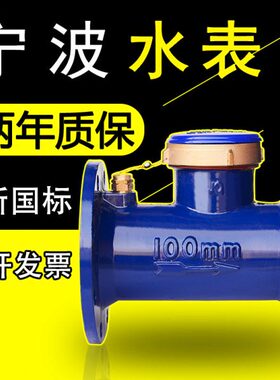 法兰水表dn150/100/80/65/50自来水家用立式螺纹宁波国标大口径