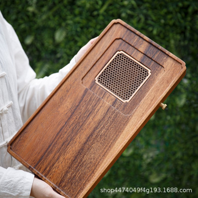 茶盘胡桃木排f水茶盘储水茶盘干泡湿泡茶托家用酒店实木茶海茶台